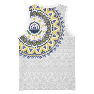 Cape Verde African Tribal Pattern Basketball Jersey Chest Arm Tattoo LT15