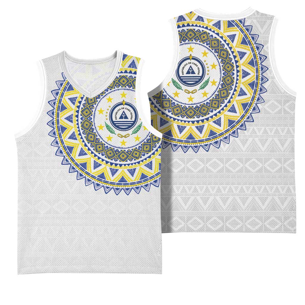 Cape Verde African Tribal Pattern Basketball Jersey Chest Arm Tattoo LT15