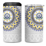Cape Verde African Tribal Pattern 4 in 1 Can Cooler Tumbler Chest Arm Tattoo
