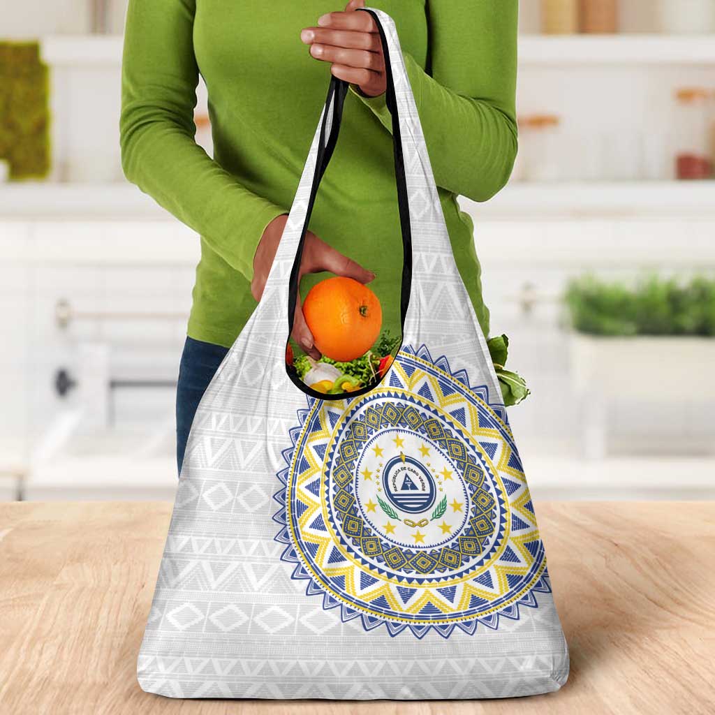 Cape Verde African Tribal Pattern Grocery Bag Chest Arm Tattoo