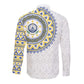 Cape Verde African Tribal Pattern Long Sleeve Button Shirt Chest Arm Tattoo