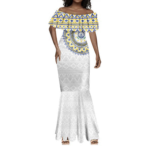 Cape Verde African Tribal Pattern Mermaid Dress Chest Arm Tattoo