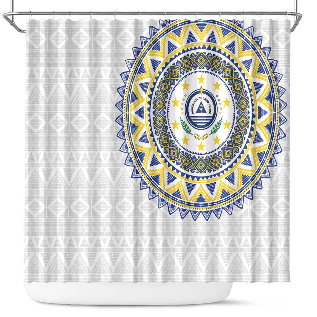 Cape Verde African Tribal Pattern Shower Curtain Chest Arm Tattoo