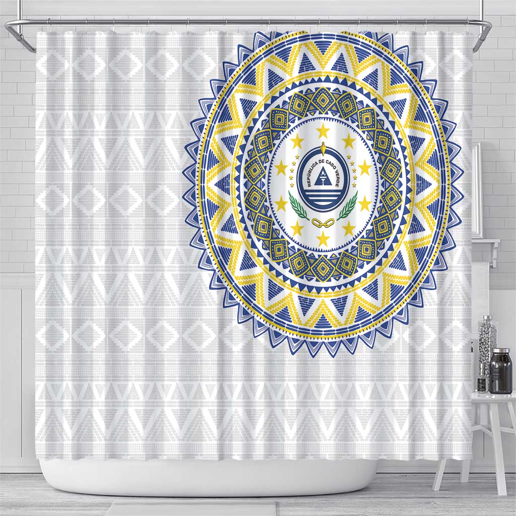 Cape Verde African Tribal Pattern Shower Curtain Chest Arm Tattoo