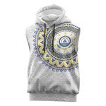 Cape Verde African Tribal Pattern Sleeveless Hoodie Chest Arm Tattoo - African Pride