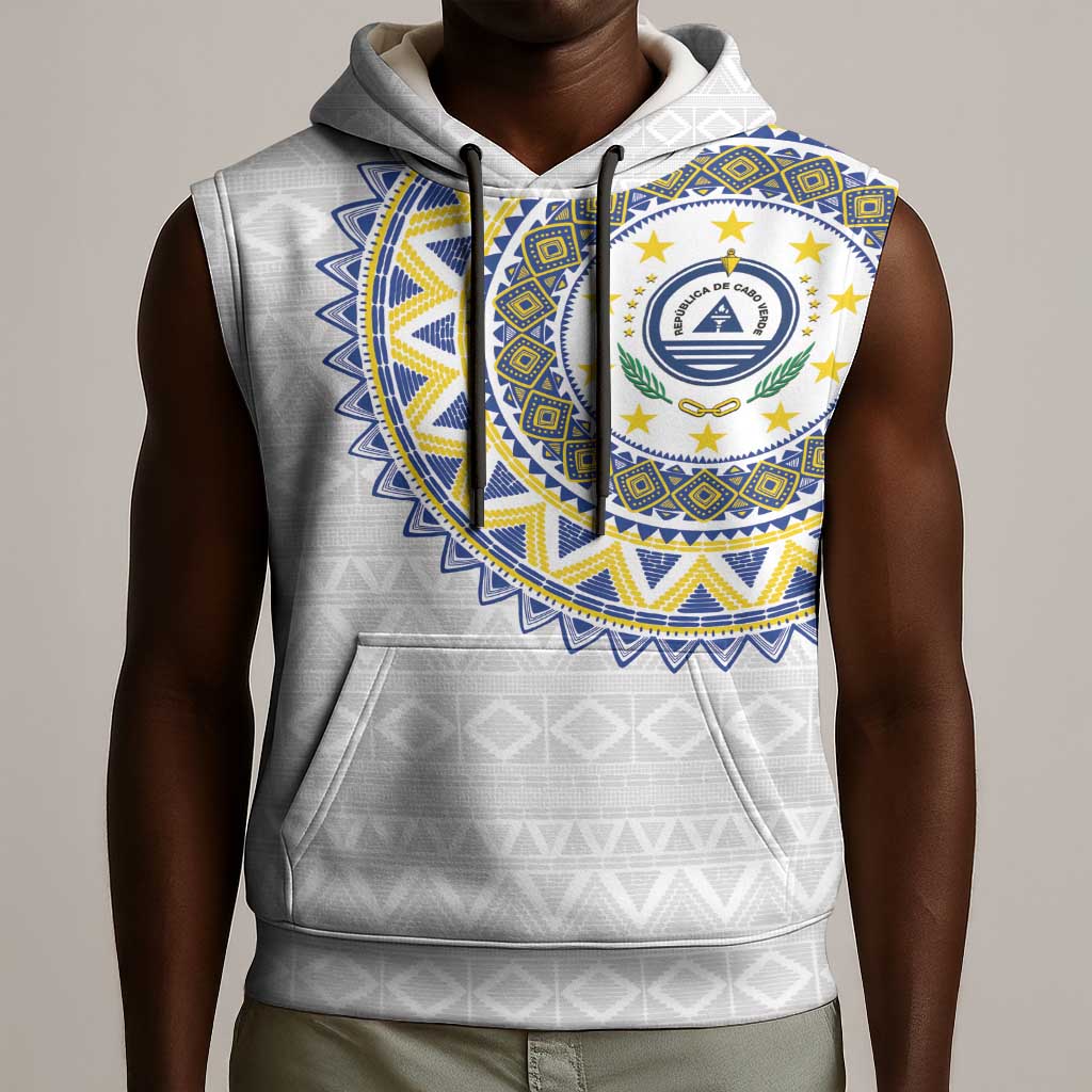 Cape Verde African Tribal Pattern Sleeveless Hoodie Chest Arm Tattoo - African Pride