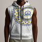 Cape Verde African Tribal Pattern Sleeveless Zip Hoodie Chest Arm Tattoo - African Pride