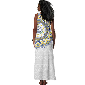 Cape Verde African Tribal Pattern Tank Maxi Dress Chest Arm Tattoo