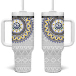 Cape Verde African Tribal Pattern Tumbler With Handle Chest Arm Tattoo