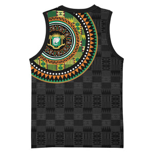Ivory Coast African Tribal Pattern Basketball Jersey Chest Arm Tattoo LT15