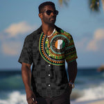 Ivory Coast African Tribal Pattern Hawaiian Shirt Chest Arm Tattoo