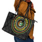 Ivory Coast African Tribal Pattern Leather Tote Bag Chest Arm Tattoo