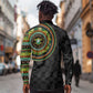 Ivory Coast African Tribal Pattern Long Sleeve Button Shirt Chest Arm Tattoo