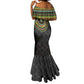 Ivory Coast African Tribal Pattern Mermaid Dress Chest Arm Tattoo