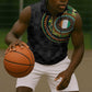 Ivory Coast African Tribal Pattern Sleeveless Zip Hoodie Chest Arm Tattoo - African Pride