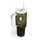 Ivory Coast African Tribal Pattern Tumbler With Handle Chest Arm Tattoo