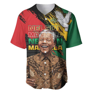 Nelson Mandela Day Baseball Jersey Pan African Flag - African Pride