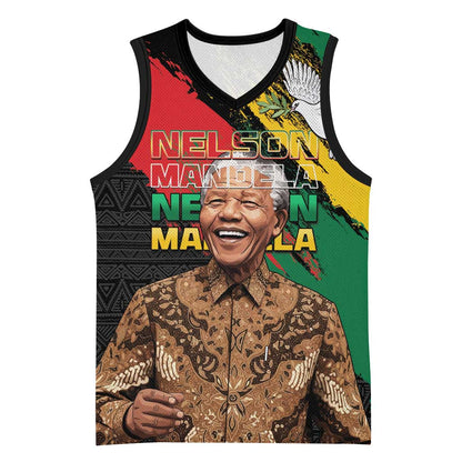 Nelson Mandela Day Basketball Jersey Pan African Flag LT15