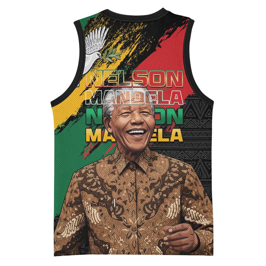 Nelson Mandela Day Basketball Jersey Pan African Flag LT15
