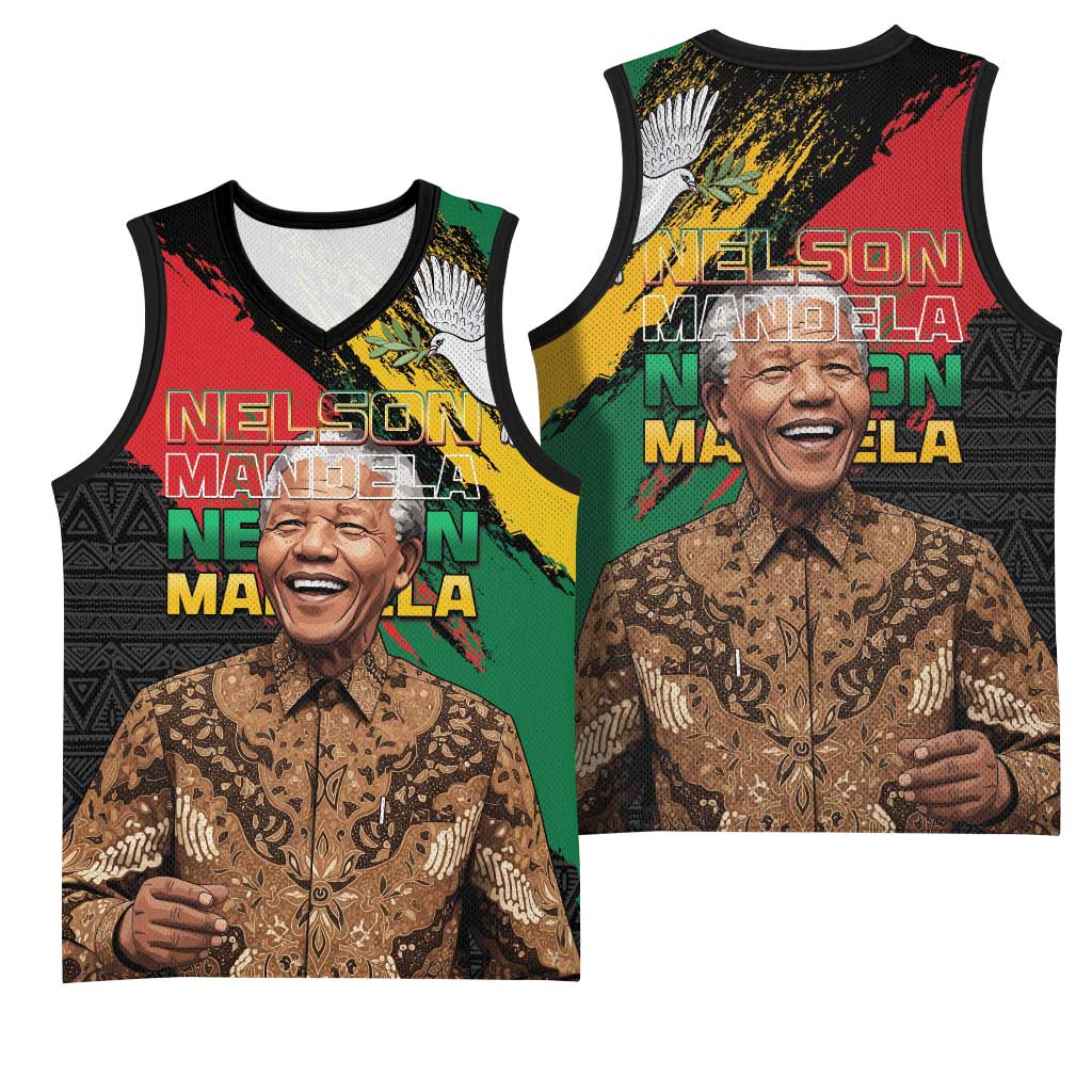 Nelson Mandela Day Basketball Jersey Pan African Flag LT15