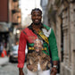Nelson Mandela Day Long Sleeve Button Shirt Pan African Flag - African Pride