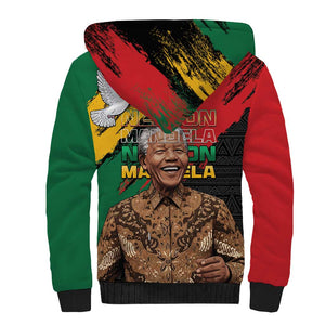 Nelson Mandela Day Sherpa Hoodie Pan African Flag - African Pride