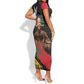 Nelson Mandela Day Short Sleeve Bodycon Dress Pan African Flag - African Pride