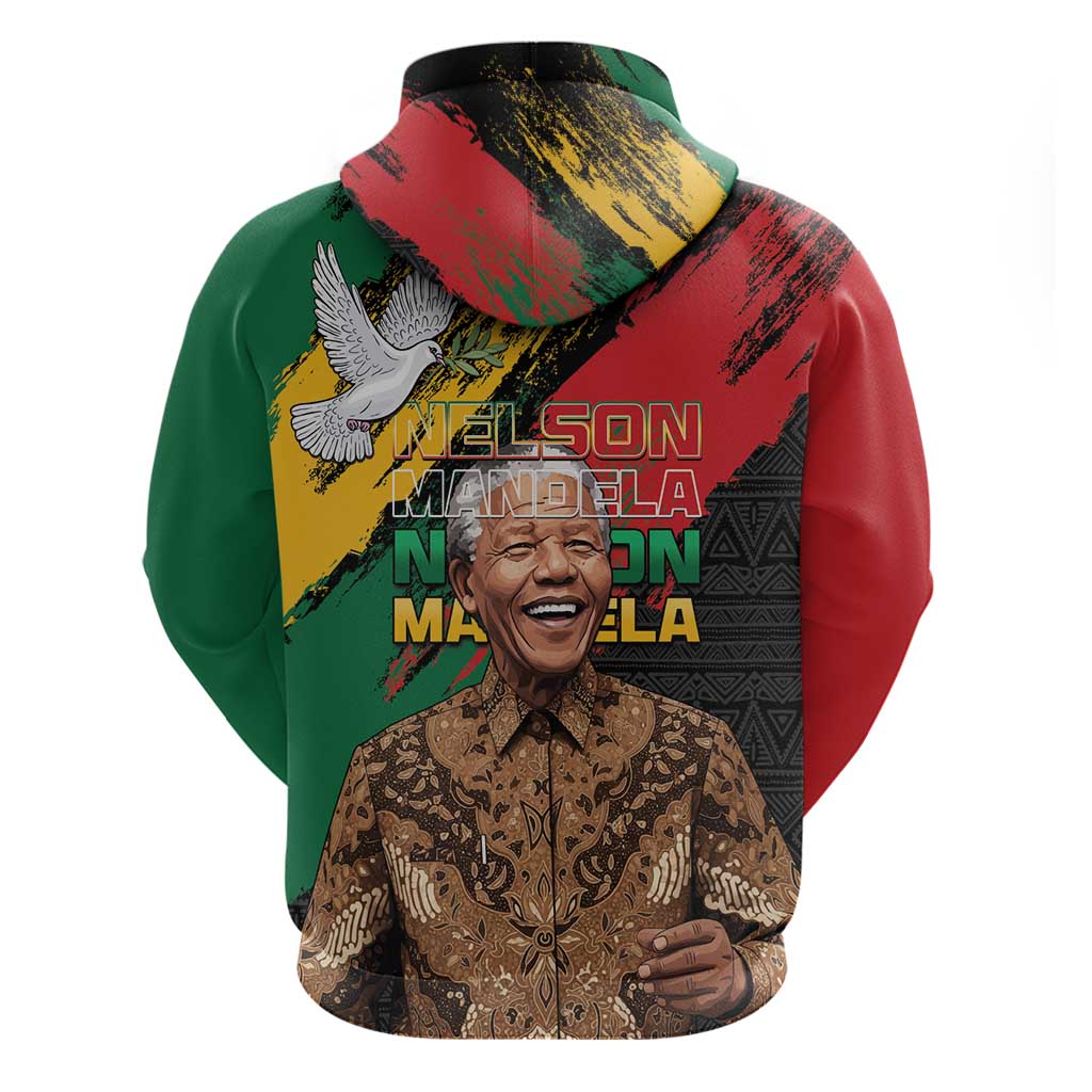 Nelson Mandela Day Zip Hoodie Pan African Flag - African Pride