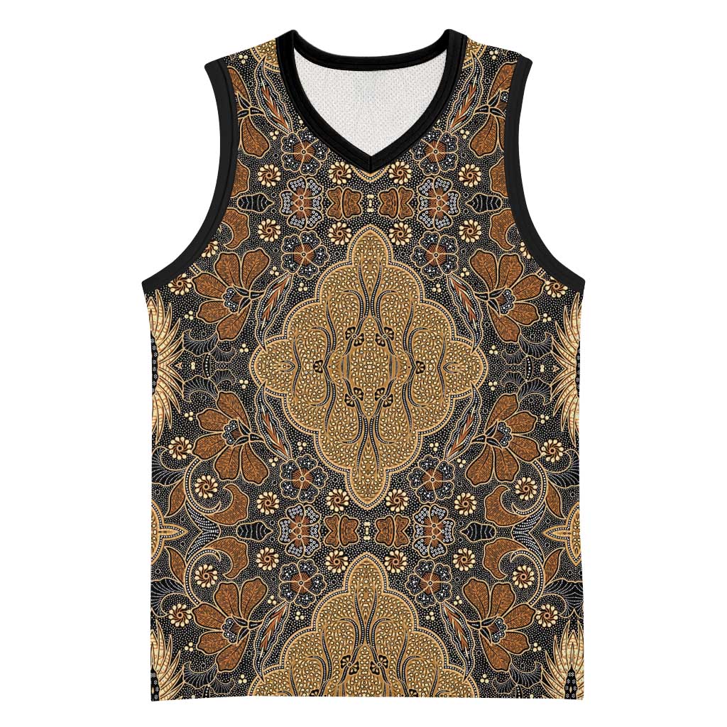 Madiba Nelson Mandela Batik Basketball Jersey Earthy Brown Indonesia Heritage LT15