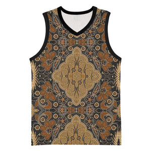 Madiba Nelson Mandela Batik Basketball Jersey Earthy Brown Indonesia Heritage LT15