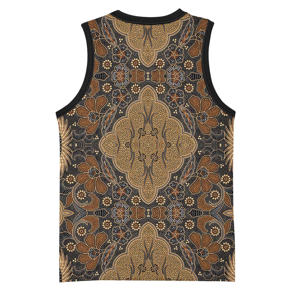 Madiba Nelson Mandela Batik Basketball Jersey Earthy Brown Indonesia Heritage LT15
