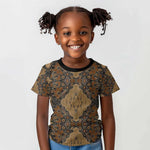 Madiba Nelson Mandela Batik Kid T shirt Earthy Brown Indonesia Heritage - African Pride