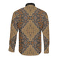 Madiba Nelson Mandela Batik Long Sleeve Button Shirt Earthy Brown Indonesia Heritage - African Pride