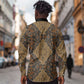 Madiba Nelson Mandela Batik Long Sleeve Button Shirt Earthy Brown Indonesia Heritage - African Pride