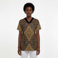 Madiba Nelson Mandela Scrub Top Indonesia Batik Earthy Brown - African Pride