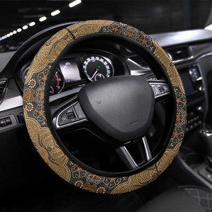 Madiba Nelson Mandela Batik Steering Wheel Cover Earthy Brown Indonesia Heritage - African Pride