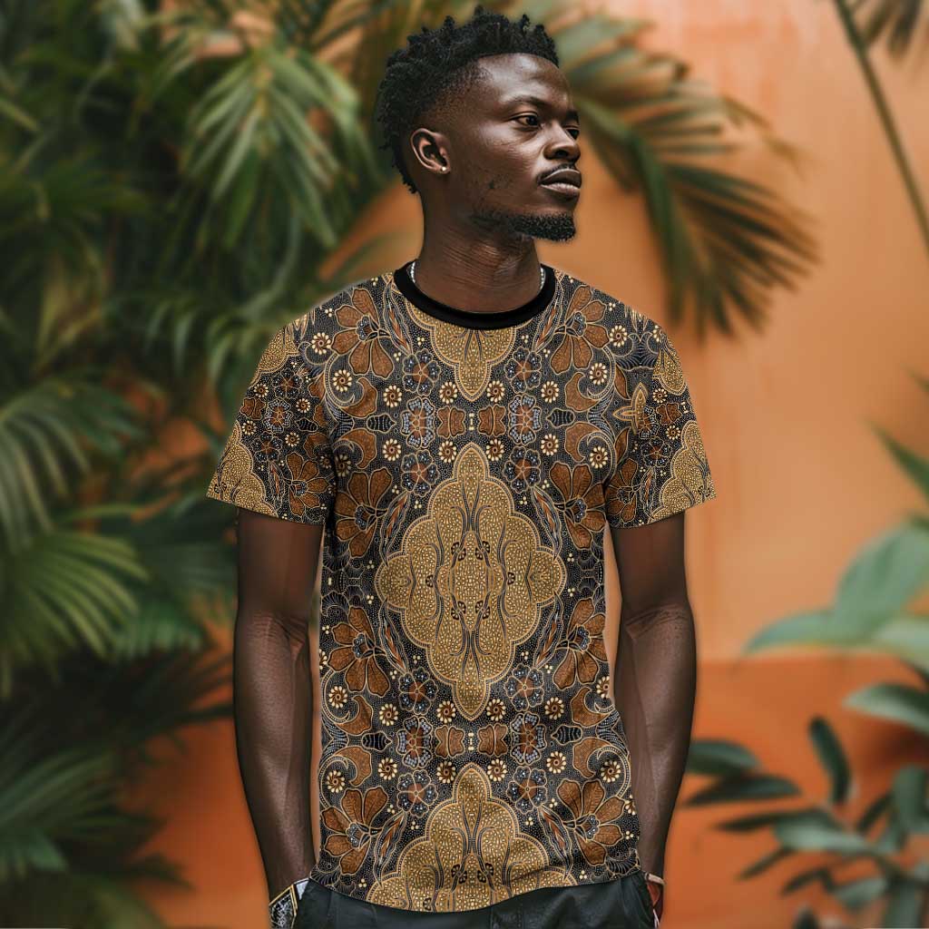 Madiba Nelson Mandela Batik T shirt Earthy Brown Indonesia Heritage - African Pride