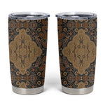 Madiba Nelson Mandela Batik Tumbler Cup Earthy Brown Indonesia Heritage LT15