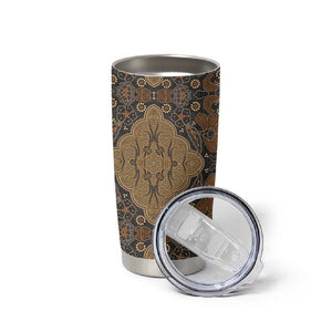 Madiba Nelson Mandela Batik Tumbler Cup Earthy Brown Indonesia Heritage LT15