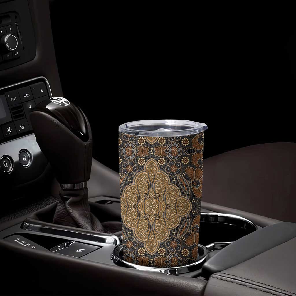 Madiba Nelson Mandela Batik Tumbler Cup Earthy Brown Indonesia Heritage LT15