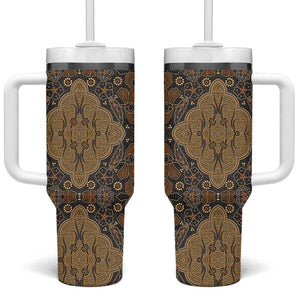 Madiba Nelson Mandela Batik Tumbler With Handle Earthy Brown Indonesia Heritage LT15