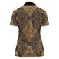 Madiba Nelson Mandela Batik Women Polo Shirt Earthy Brown Indonesia Heritage - African Pride