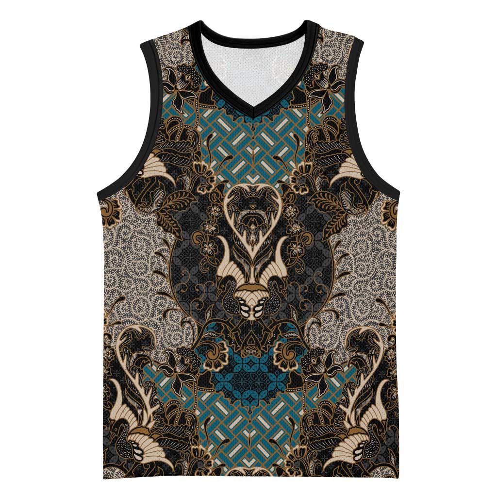Madiba Nelson Mandela Batik Basketball Jersey Black Indonesia Heritage LT15