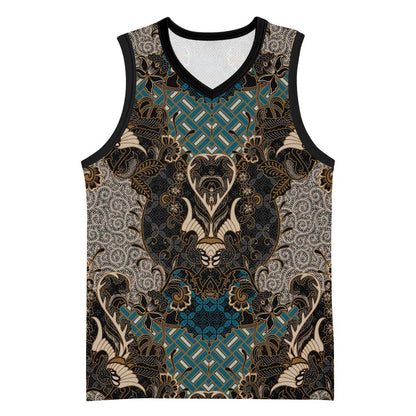 Madiba Nelson Mandela Batik Basketball Jersey Black Indonesia Heritage LT15
