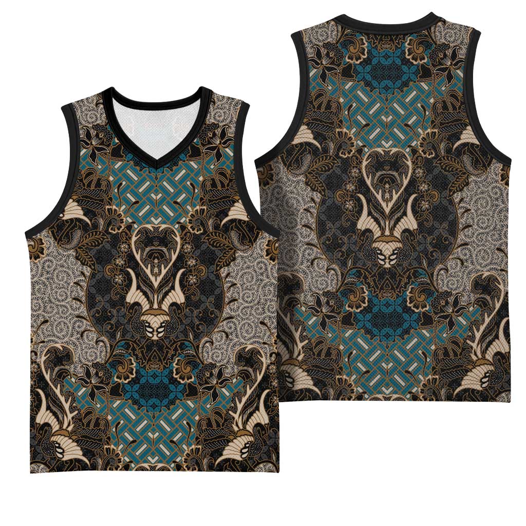 Madiba Nelson Mandela Batik Basketball Jersey Black Indonesia Heritage LT15