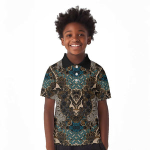 Madiba Nelson Mandela Batik Kid Polo Shirt Black Indonesia Heritage - African Pride