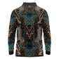Madiba Nelson Mandela Batik Long Sleeve Polo Shirt Black Indonesia Heritage - African Pride