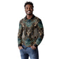 Madiba Nelson Mandela Batik Long Sleeve Polo Shirt Black Indonesia Heritage - African Pride
