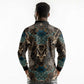 Madiba Nelson Mandela Batik Long Sleeve Polo Shirt Black Indonesia Heritage - African Pride