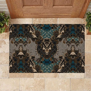 Madiba Nelson Mandela Batik Rubber Doormat Black Indonesia Heritage - African Pride